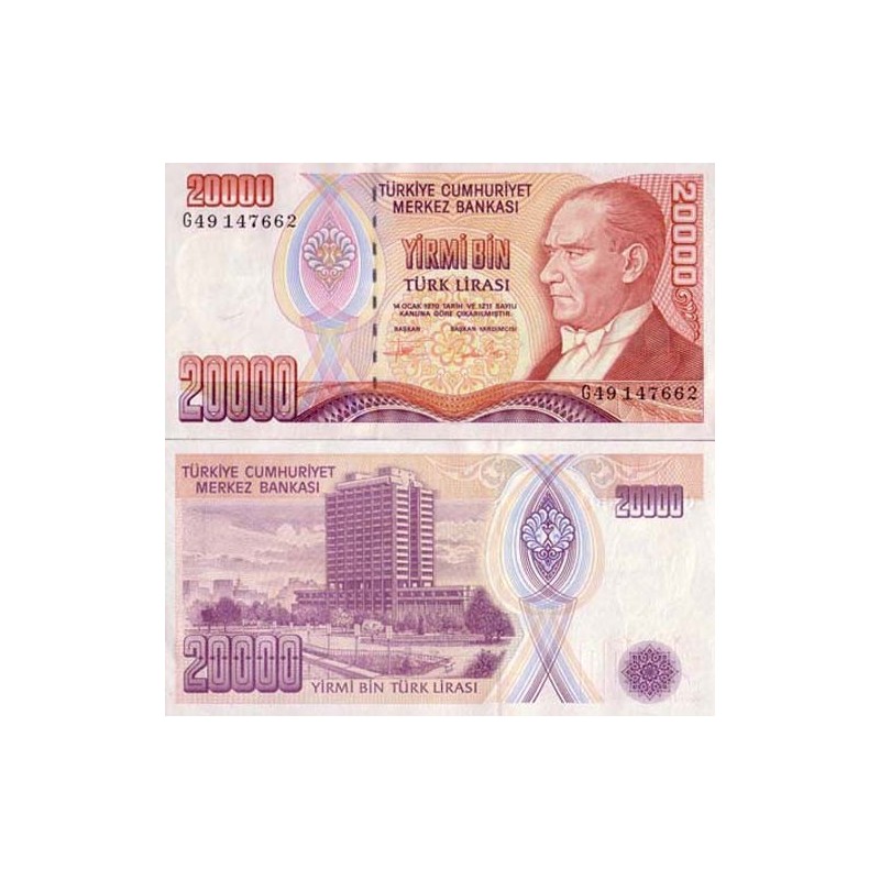 P.202 Turquie Billet de 20000 Lira P.202 Turquie Billet de 20000 Lira