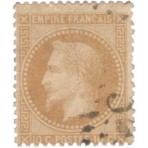 Timbre de France N°28 - 1867/1868 Oblitéré