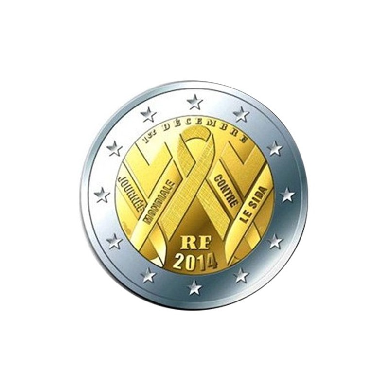 Piece 2 Euros Journee Mondiale Sida 2014 Valeur