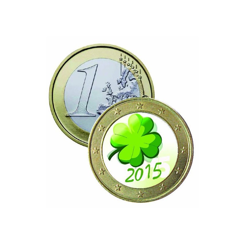 Trefle 4 Feuilles 15 1 Euro Dome En Couleur