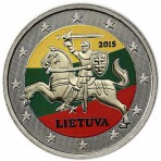2 Euros Lituanie 2015 Couleur