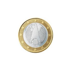 Pièce de 1 euros  très rare allemand 2002 aigle fédérale lettre G 