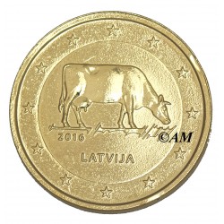Lettonie 2016 - 2 euro commémorative dorée à l'or fin 24 carats  Industrie laitière