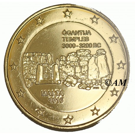 malte-2016-2-euro-commemorative-doree-a-l-or-fin-24-carats-temple
