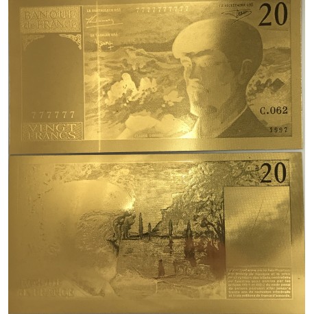 20 Francs - Debussy - avec fil - 1980-1997 - Belle qualité