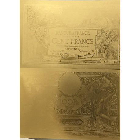 Reproduction 100 Francs Luc Olivier Merson Caissier Principal sans L.O.M.