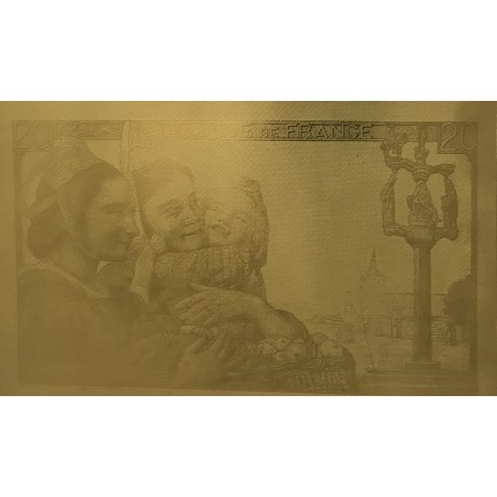 Reproduction 20 Francs Pecheur et Bretonnes coiffees 