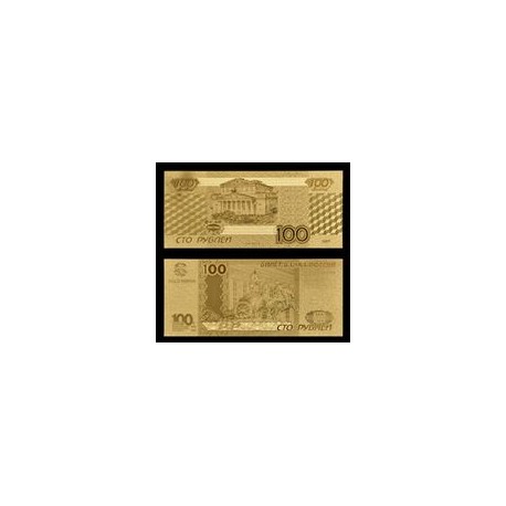 Reproduction billet Russie 50 roubles - Doré or fin 24 carats
