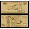 Reproduction billet Russie 5000 roubles -  Doré or fin 24 carats