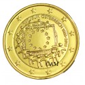 Autriche 2015 - 2 euro commémorative 30 ans dorée à l'or fin 24 carats