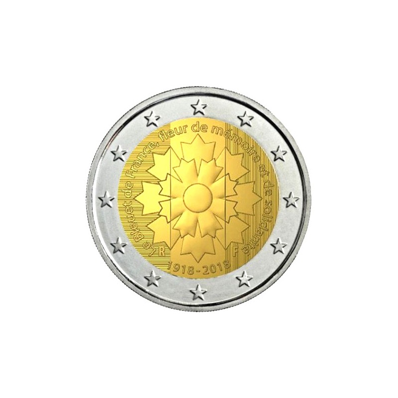 Piece 2 Euro Les Bleuets De France Valeur France 2018 - 2 euro commémorative Bleuet