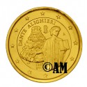 Italie 2015 - 2 euro commémorative DANTE dorée or fin 24 carats