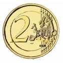 Chypre 2012 - 2 euro commémorative 10 ans de l'euro dorée à l'or fin 24 carats (Réf.E06)