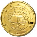 Portugal Traité de Rome - 2 euro commémorative dorée à l'or fin 24 carats