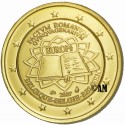 Belgique Traité de Rome - 2 euro commémorative dorée à l'or fin 24 carats