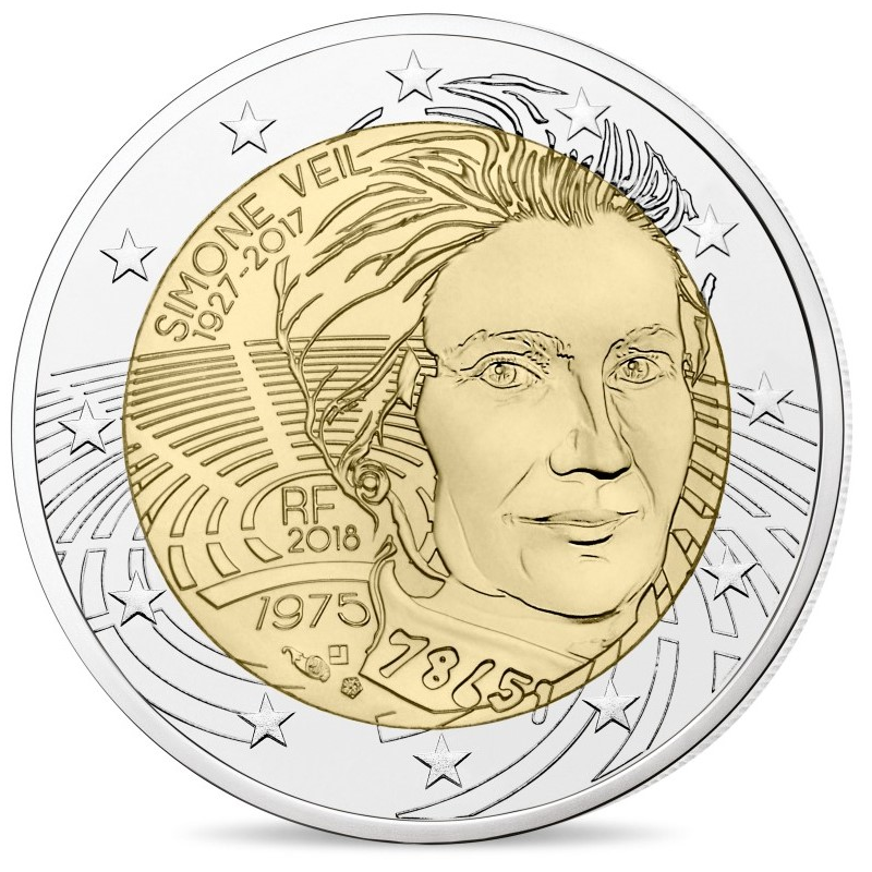 France 18 2 Euro Commemorative Simone Veil