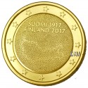 Finlande 2017 - 2 euro commémorative Indépendance dorée à l'or fin 24 carats Finlande 2017 - 2 euro commémorative Indépendance dorée à l'or fin 24 carats