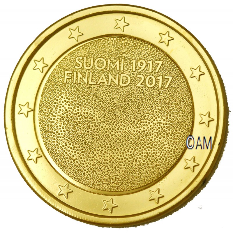 Finlande 2017 2 euro commémorative Indépendance dorée à l'or fin 24