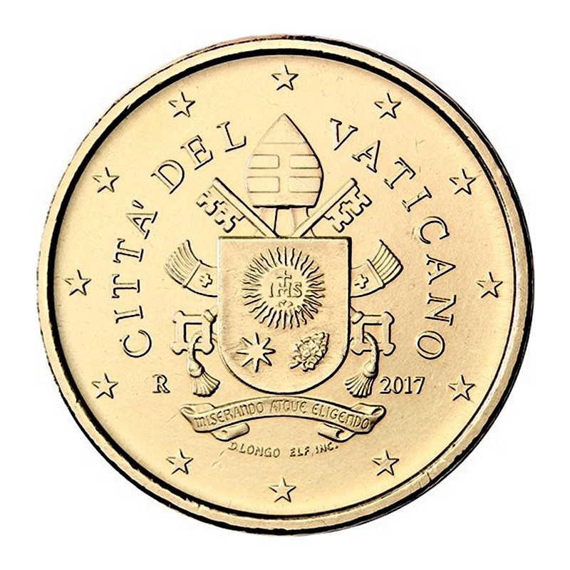 Piece De 50 Centimes Vatican 50 cts armoiries du Pape François
