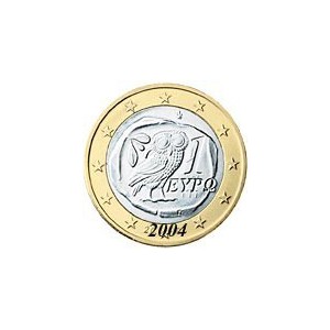 Grece 1 EURO  2004 sans lettre
