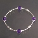 Améthyste - Bracelet en argent Améthyste - Bracelet en argent