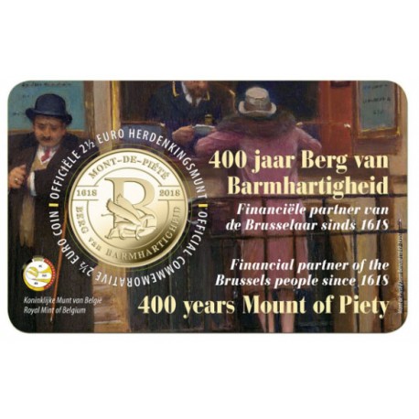 Belgique 2018 Coincard - 2.50 euros Le Mont Piété