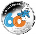 Belgique 2018 - 5 euro argent Schtroumpf en couleur