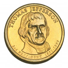 1 DOLLAR PRESIDENT  - Thomas JEFFERSON