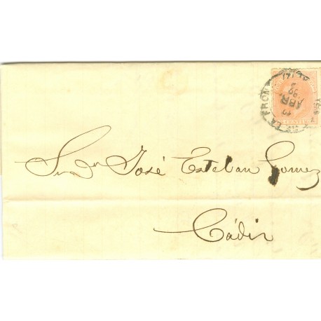 Lettre Authentique Espagnole du 19ème siècle