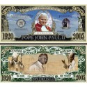 Billet commémoratif  Pape Jean Paul II