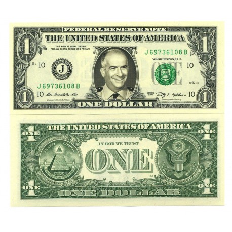 Billet de 1 dollar - Louis DE FUNES