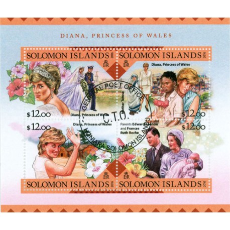 Bloc feuillet Lady Diana - Iles Salomon 2016