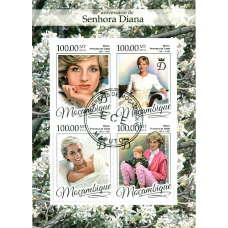 Bloc feuillet Lady Diana - Mozambique 2016