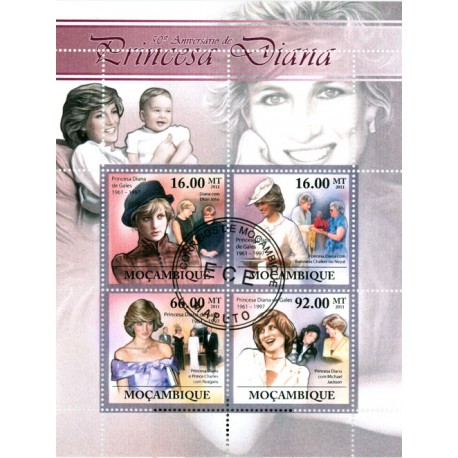 Bloc feuillet Lady Diana - Mozambique 2011