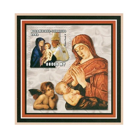 Bloc Feuillet Papes et Vatican - Mozambique 2002