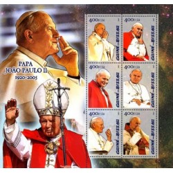 Bloc Feuillet Papes et Vatican - Guinée Bissau 2005