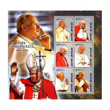 Bloc Feuillet Papes et Vatican - Guinée Bissau 2005