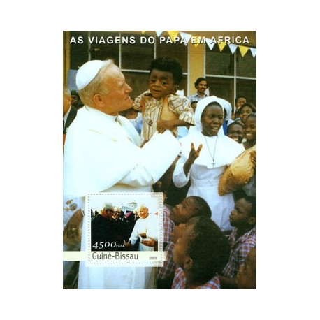 Bloc Feuillet Papes et Vatican - Guinée Bissau 2003