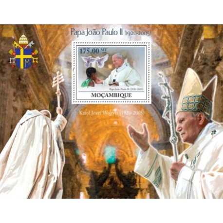 Bloc Feuillet Papes et Vatican - Mozambique 2009