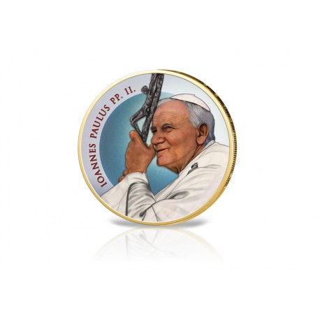 Jean Paul II - 2 euros Dorée à l'or fin 24 carats