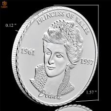 Frappe non monétaire commémorative Lady Diana argentée