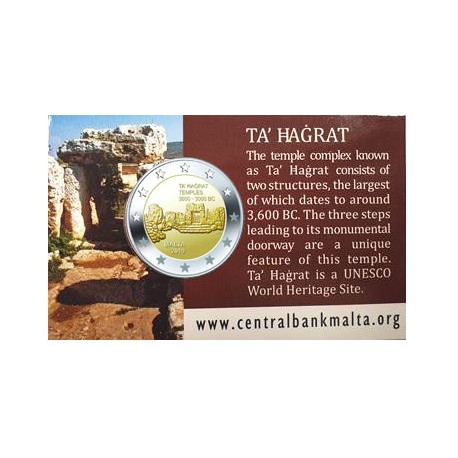 Malte 2019 - 2 euro commémorative Coincard Ta'Hagrat