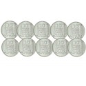 Lot 10 Francs Turin en Argent x10