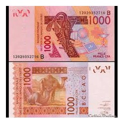 P.215 Afrique ouest Benin - 1000 Francs