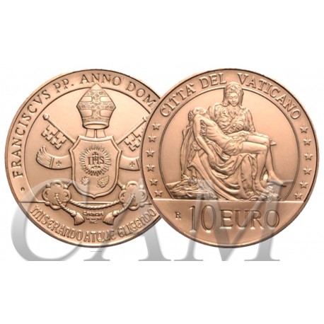 Vatican 2020 - 10 euro cuivre Michel Ange