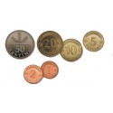 Lettonie - série 6 pièces lats avant euro