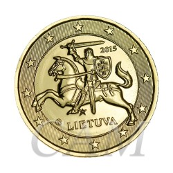 Lituanie - 1 euro dorée à l'or fin 24 carats