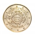 Espagne 2012 - 2 euro commémorative 10 ans de l'euro dorée à l'or fin 24 carats