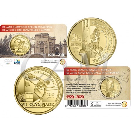Belgique 2020 Coincard - 2.50 euros Jeux Olympiques