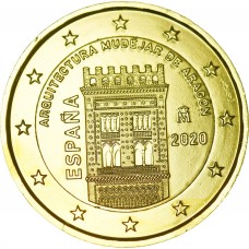 Espagne 2020 - 2 euro dorée à l'or fin 24 carats